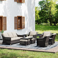 Joyside Wicker Patio Furniture Sets, 9 Pieces Upgraded Large Size Outdoor by Joyside