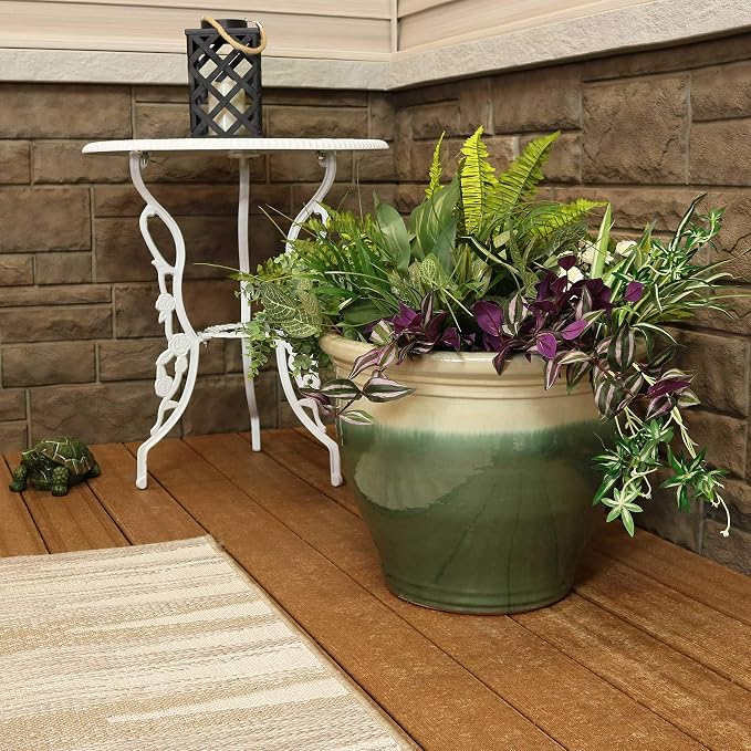 Sunnydaze Large Ceramic Plant Pot - Image 6