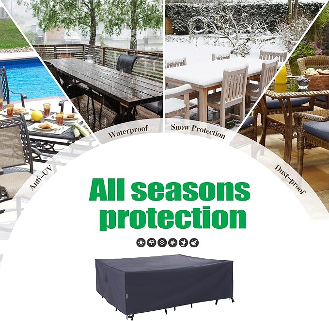 F&J Outdoors Patio Furniture Covers, Waterproof UV Resistant Rip-stop Cover - Image 9