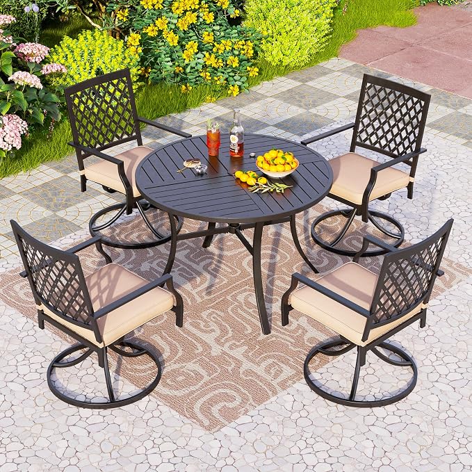 PHI VILLA 5 Pieces Outdoor Dining Set - Image 2