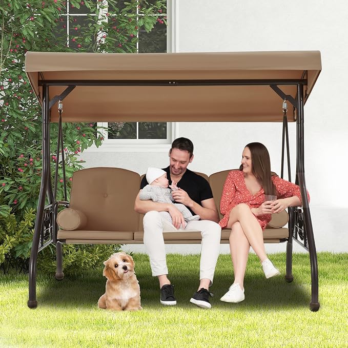 GYUTEI 3-Seat Outdoor Patio Swing - Image 9