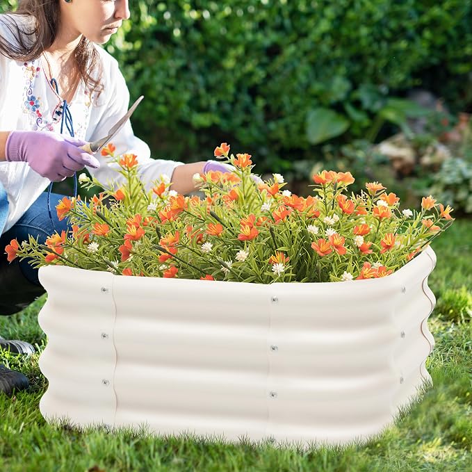 2-Pack 2x1ft Galvanized Raised Garden Bed, Outdoor Planter Bed, Metal Planter - Image 7