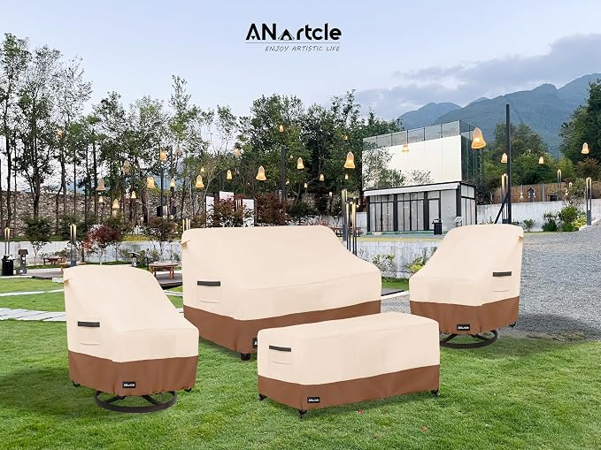 Patio Coffee Table Cover, 600D Waterproof Heavy Duty Rectangular Outdoor Table - Image 6