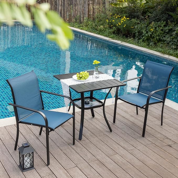 VICLLAX Small Patio Dining Table, No Umbrella Hole - Image 4