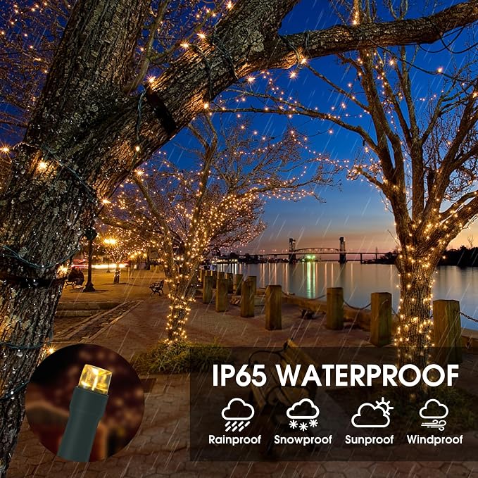 Solar String Lights Outdoor，2 Pack 79FT 200 LED Waterproof Solar Christmas - Image 4