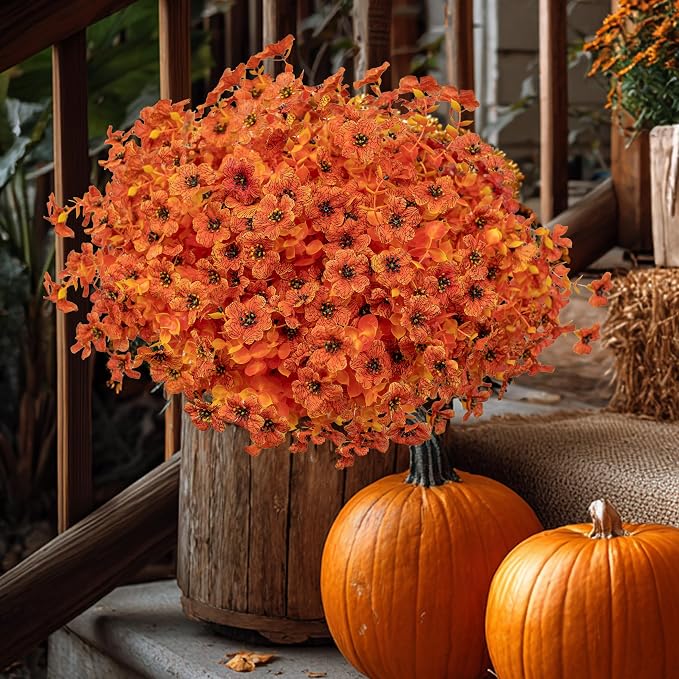 Artificial Fall Flowers Outdoor Fake Mums - Image 7