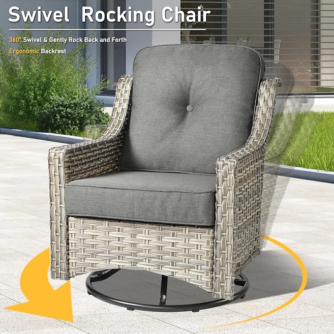HOOOWOOO 9 Piece Patio Furniture Conversation Sets - Image 2