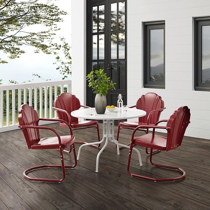 Crosley Furniture Tulip 5-Piece Outdoor Dining Set - Image 4