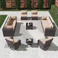 Kullavik 12PCS Outdoor Patio Furniture Set, PE Wicker Rattan Sectional Sofa by KULLAVIK