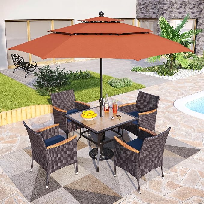 PHI VILLA 5pcs Patio Dining Set - Image 6