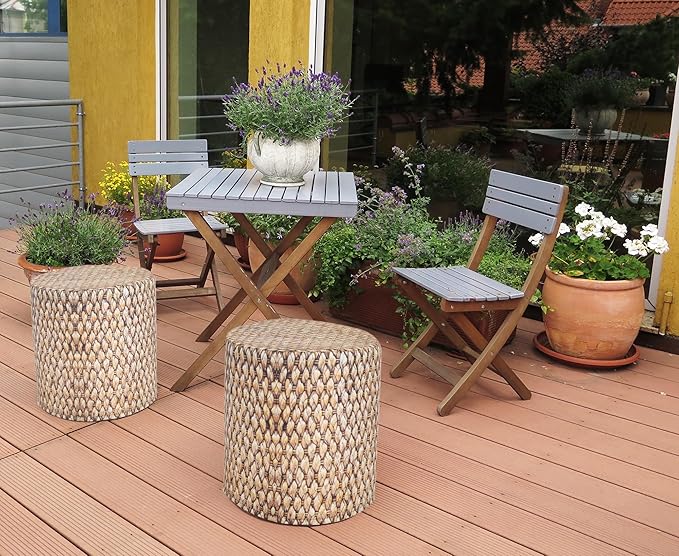 Delsit Outdoor Ottoman Pouf - Image 5