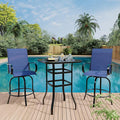 3 PCS Patio Swivel Bar Stools Set, 3 Piece Swivel Outdoor Table and Chairs Bar by GarveeLife