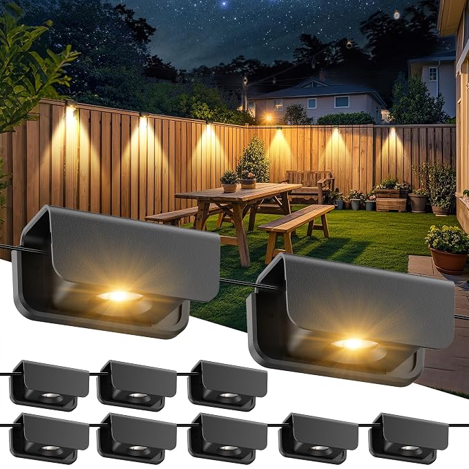 Fence Lights Outdoor, IP65 Waterproof Deck Light - Image 2