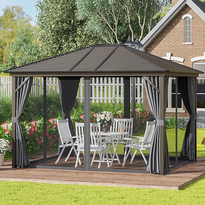 Outsunny 10' x 12' Hardtop Gazebo - Image 2