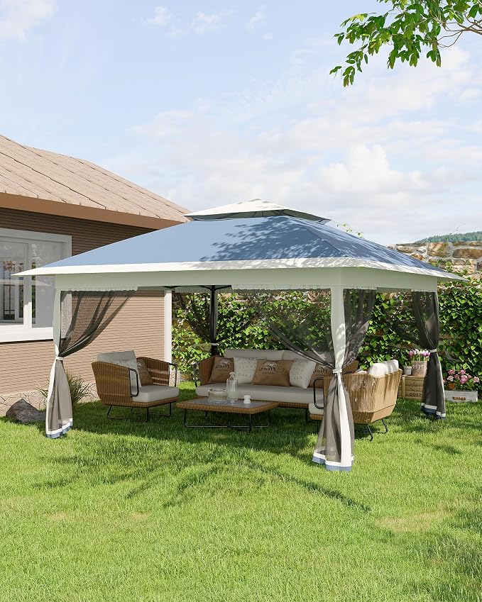 Canopy Tent 13x13 ft, Pop Up Gazebo One-Push Setup - Image 9