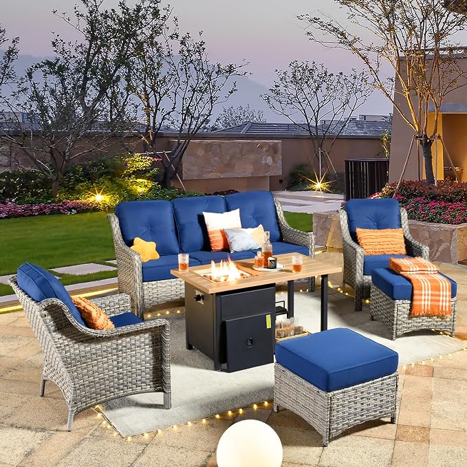 HOOOWOOO 6 Piece Patio Furniture Sets by DesignforBetterLife