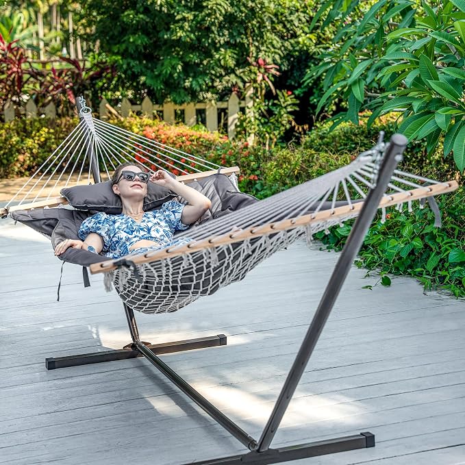 Lazy Daze Hammocks 2 Person Hammock Pad and Pillow Set, Double Polyester - Image 5