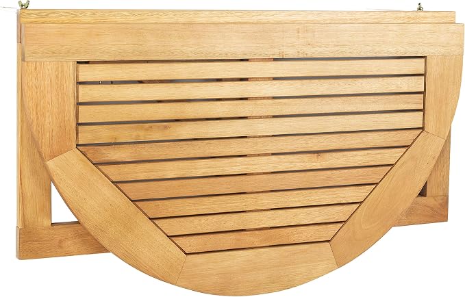 Safavieh PAT7045A Outdoor Collection Owens Natural teak wood Balcony Hanging - Image 5