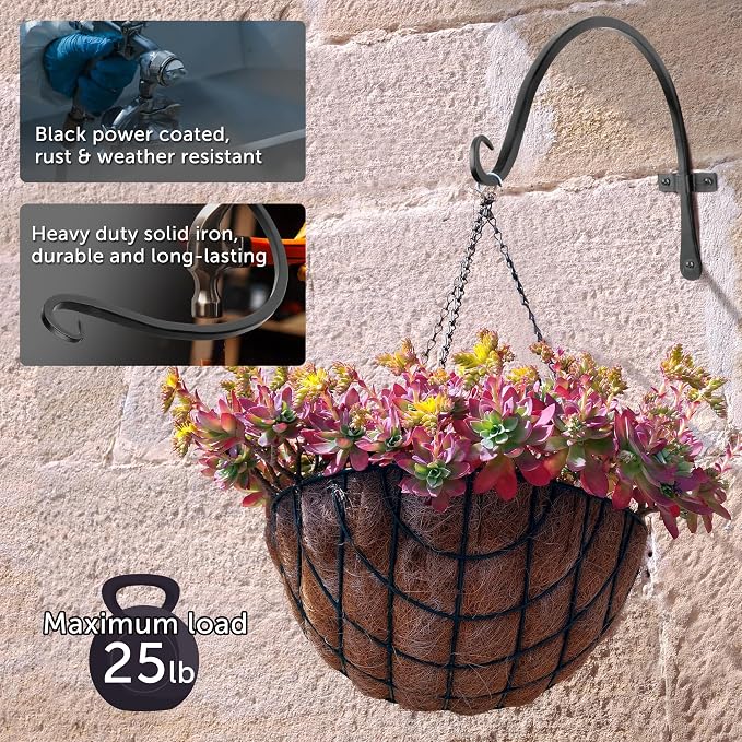 Worth Garden 6-Pack 14" Plant Hanger Bracket - Image 4