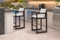 PURPLE LEAF Outdoor Bar Stools Set of 2 31 Inch Modern Aluminum Barstools by Unknown