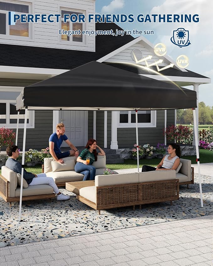 Canopy Tent, GarveeLife 10X10 FT Pop Up Canopy Outdoor Instant Tent Slant Legs - Image 6