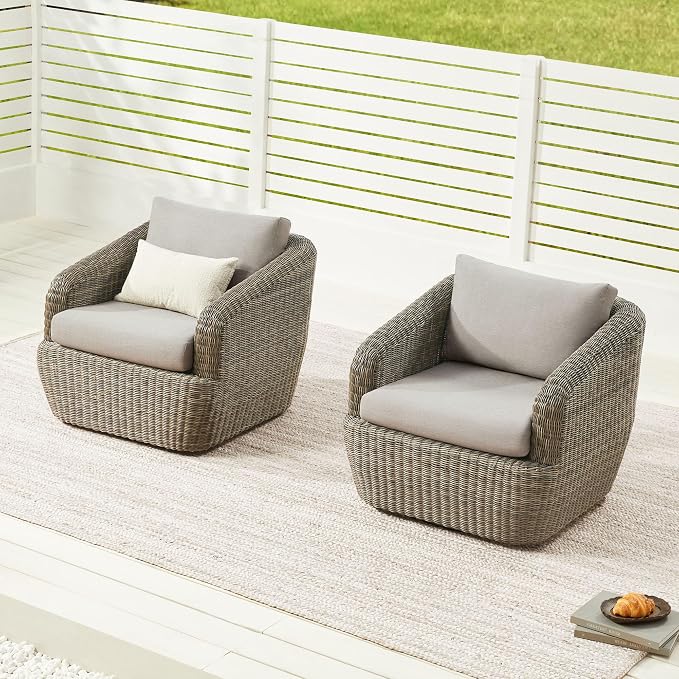 CHITA 4 Pieces Patio Wicker Furniture Set, Outdoor Rattan Bistro Set - Image 6
