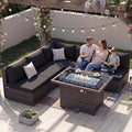 NICESOUL 6 Piece Modern L-Shaped Outdoor Sectional by NICESOUL