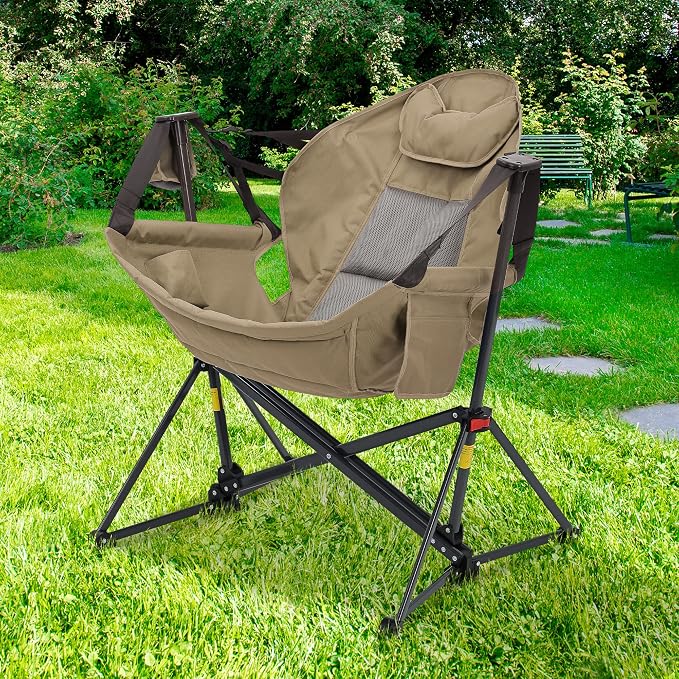 Ainfox Hammock Camping Chair, Foldable Portable Rocking Chairs - Image 8