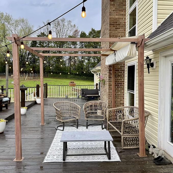 PURPLE LEAF 10' x 10' Outdoor Retractable Pergola - Image 2