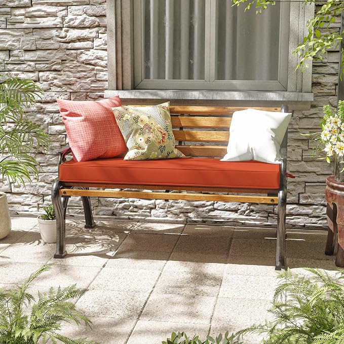 Premium Outdoor Bench Cushions for Patio Furniture 3.5inches Memory Foam Bench - Image 2