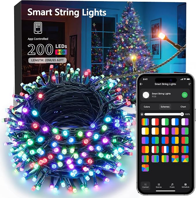 Brizled Smart Color Changing Christmas Lights, 66ft 200LED WiFi String Lights by Brizled
