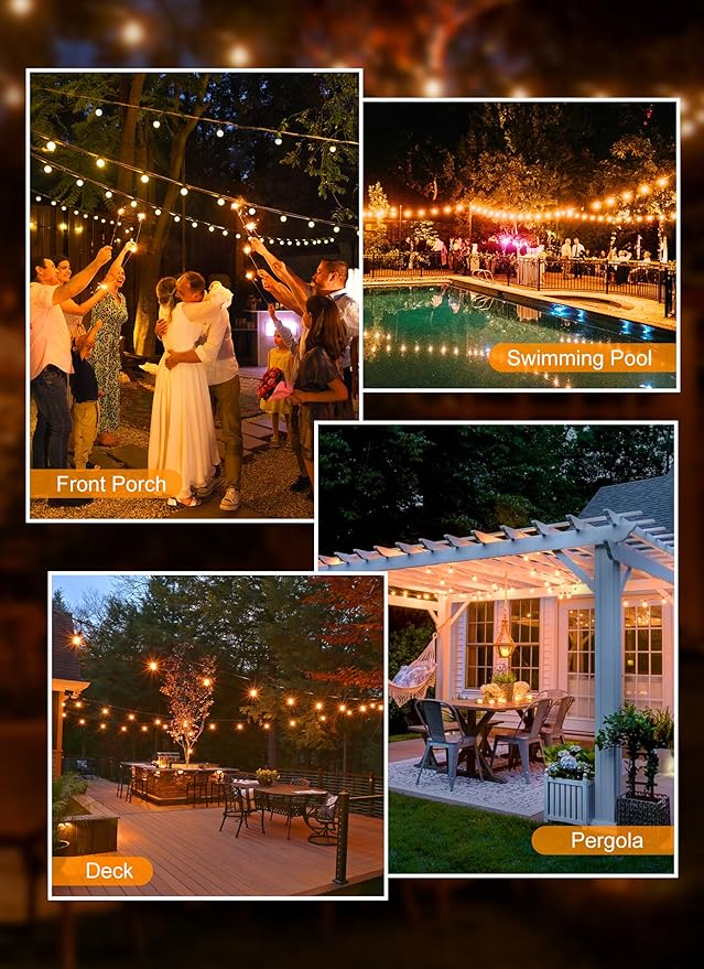 Outdoor String Lights – 50ft Connectable Patio Lights - Image 4