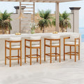 Christopher Knight Home Kuart Acacia Wood Outdoor Bar Stool Set of 4 by ChristopherKnightHome