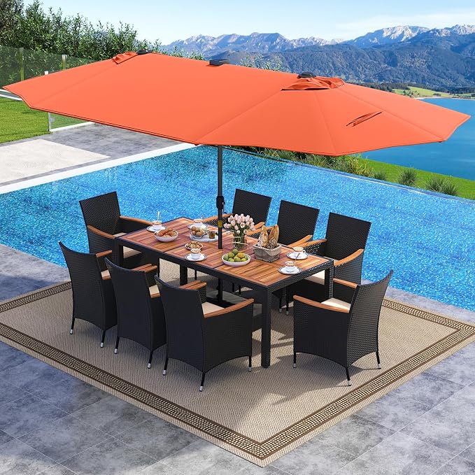 Tangkula 11 Pieces Patio Dining Set - Image 2