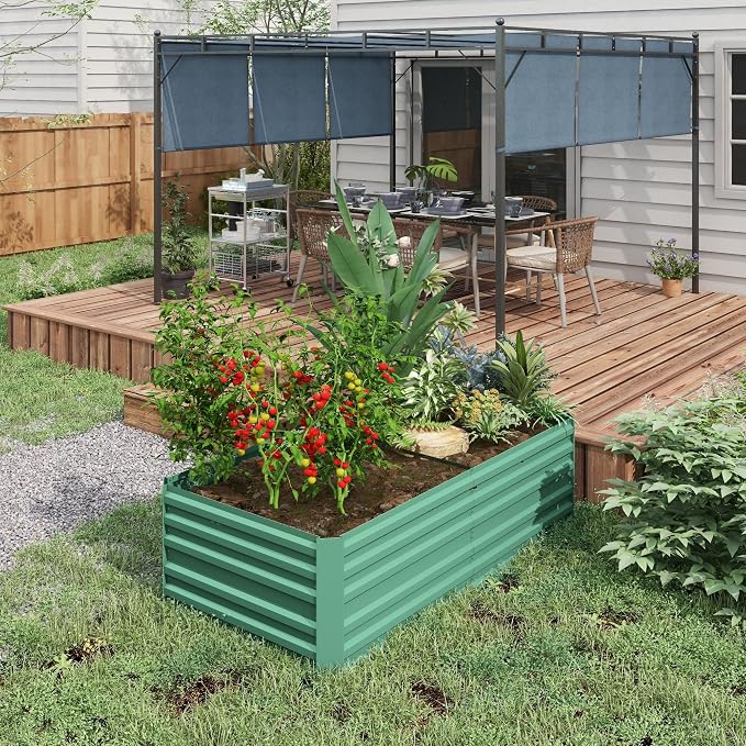 Outsunny Galvanized Raised Garden Bed Kit - Image 2