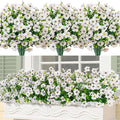 Bassion Artificial Flowers for Outdoors, 24 Bundles UV Resistant Fake Flowers by Bassion