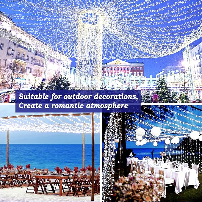 KNONEW 197FT 500 LED Christmas Lights Outdoor String Lights 8 Modes & Memory - Image 8
