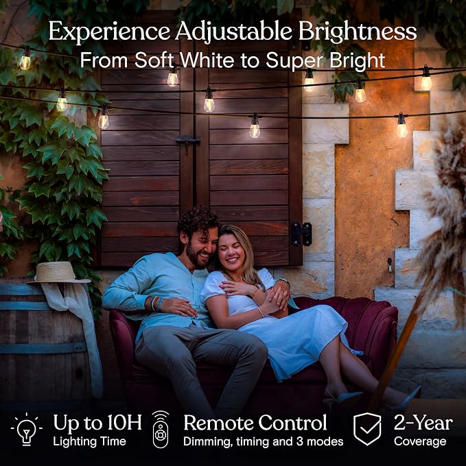 Brightech Ambience Pro Super Bright Solar - 48Ft Remote Control Outdoor String - Image 7