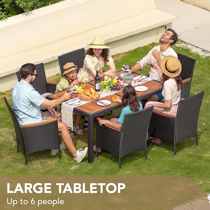 Devoko Dining 7 PCS Furniture, Patio Conversation Set - Image 4