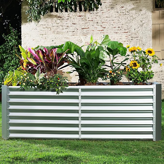 Land Guard 6×3×2 ft Galvanized Metal Raised Garden Bed, 2FT Deep Root Elevated - Image 6