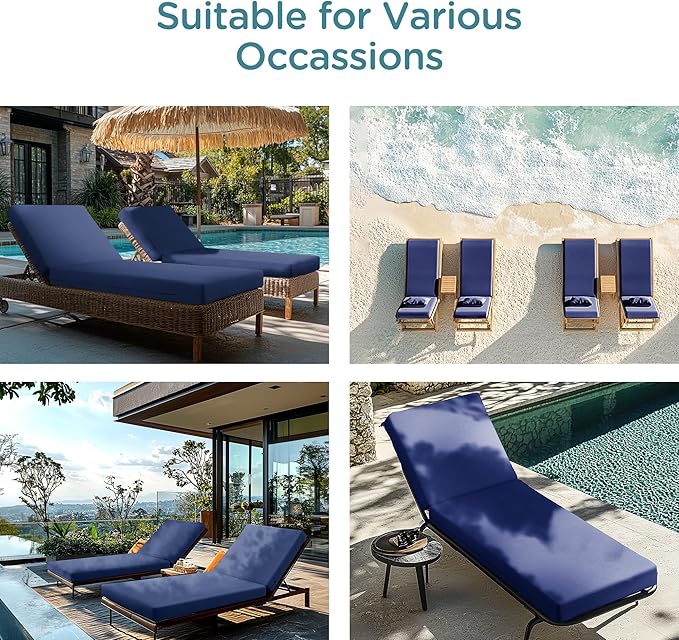 Codi Outdoor Lounge Chair Cushion, Chaise Cushions - Image 8