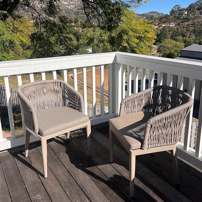 PURPLE LEAF 7 Pieces Outdoor Dining Set Patio Table and Chairs Set Aluminum - Image 2