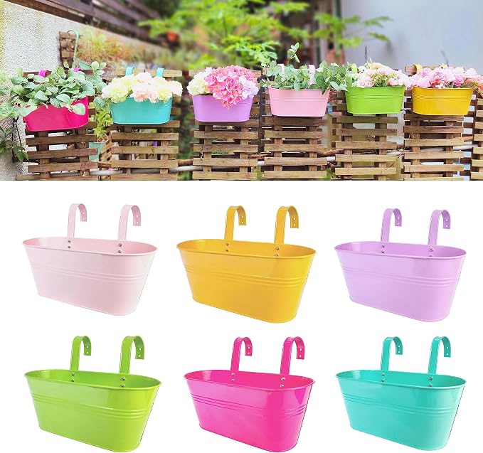 LaLaGreen Rail Planter Outdoor Plants Small and Cute Metal Iron Strawberry by L%C3%A1L%C3%A1Green