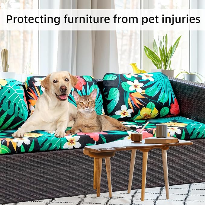 8Pcs Stretch Patio Cushion Covers, Outdoor Couch Covers Replacement, Outdoor - Image 6