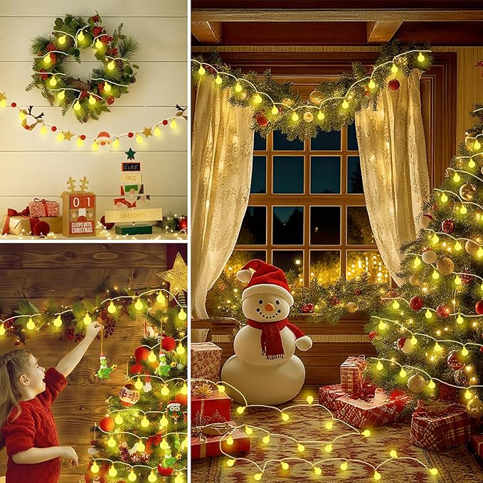 2 Pack Battery Operated String Lights Indoor Outdoor - 45FT 100 LED Fairy Lights - Image 4