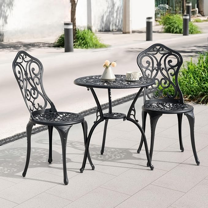 NUU GARDEN 3 Pieces Patio Bistro Set, Outdoor Bistro Set - Image 8