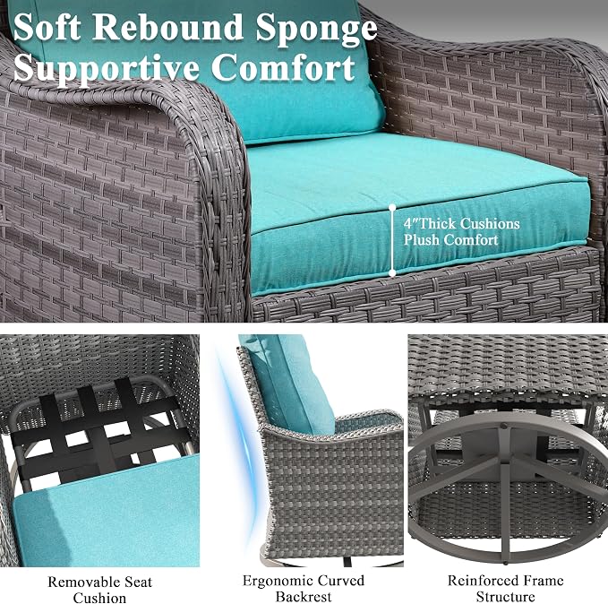 2-Seat Modern Patio Furniture Set - Image 6
