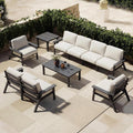 Patio Furniture Set 8 Seats, 4-Seater and 2-Seater Outdoor Sofas by PatioKingdom