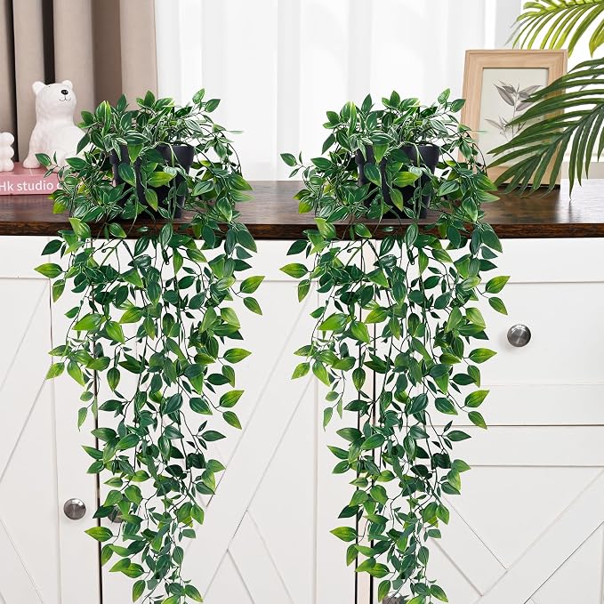 Waipfaru 2Pcs Fake Hanging Plants - Image 8