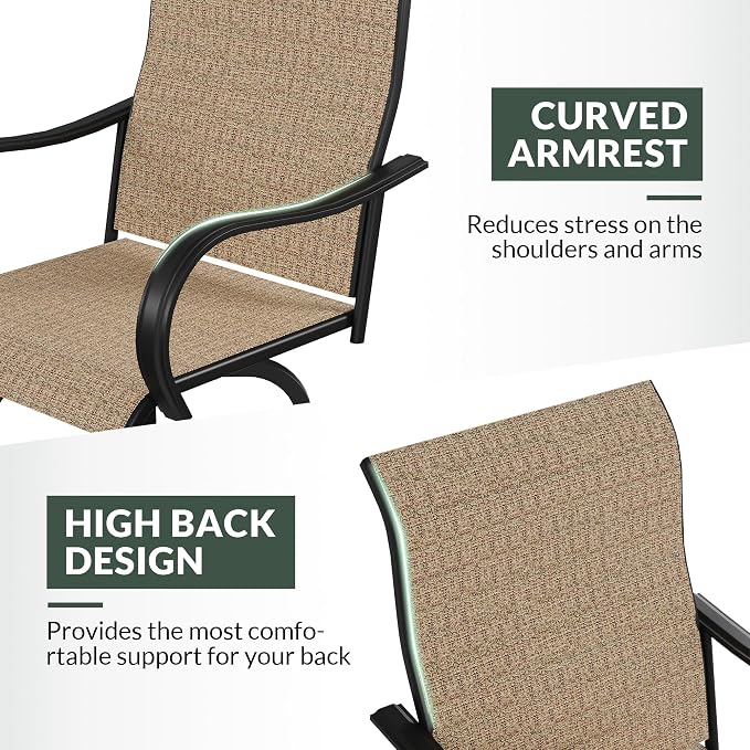 Patio Swivel Bar Stools Set of 4 - Image 6